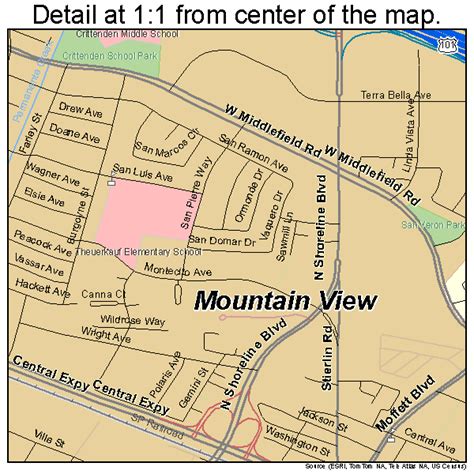 mountain view street map